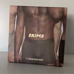 Skims Stretch 3 Pack 3" Inseam Boxer Brief in Gunmetal Multi Men's Size 2X